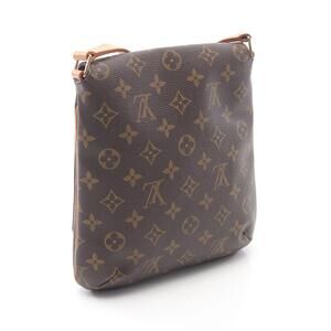 Louis Vuitton Brown Leather Canvas Salsa Musette Shoulder Bag Strap
